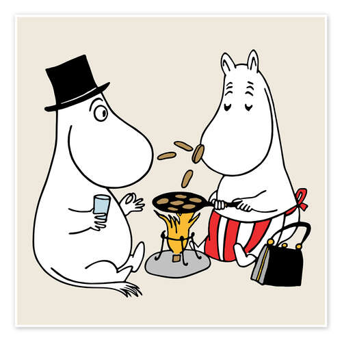 Póster Moomin's Barbecue Party