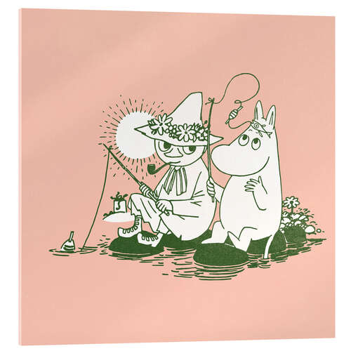 Acrylic print Fishing with Moomintroll and Snufkin