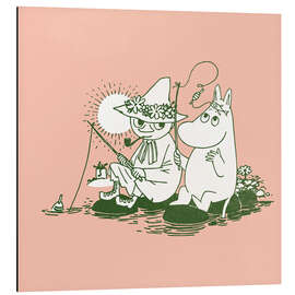 Magnettafel Angeln mit Mumintroll und Snufkin