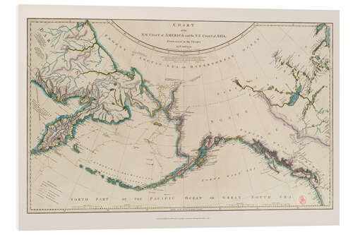 Tableau en PVC Cook's Third Voyage 1778-1779, 1784-1804