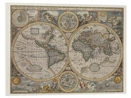 PVC-taulu Antique map of the world, 1626