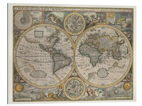 Galleriprint Antique map of the world, 1626