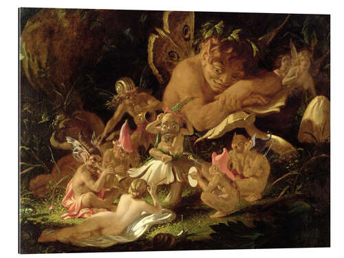 Galleritryck Puck and Fairies, from A Midsummer Night's Dream, 1850