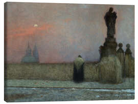 Leinwandbild Früher Abend im Hradschin, Prag, Jakub Schikaneder