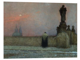 PVC-tavla Early Evening in Hradcany, Prague, Jakub Schikaneder