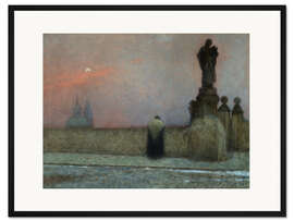 Gerahmter Kunstdruck Früher Abend im Hradschin, Prag, Jakub Schikaneder