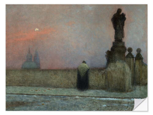 Wall sticker Early Evening in Hradcany, Prague, Jakub Schikaneder