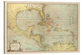 Cuadro de aluminio Chart of the West Indies, 1774