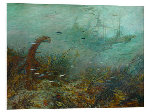 Foam board print Davy Jones Locker, William Lionel Wyllie