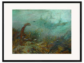 Impression artistique encadrée Davy Jones Locker, William Lionel Wyllie