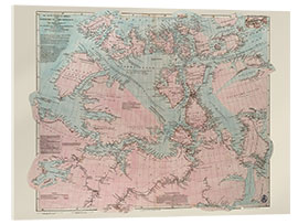 Acrylglasbild Die arktischen Küsten Nordamerikas, Britische Erkundungen 1818-1859