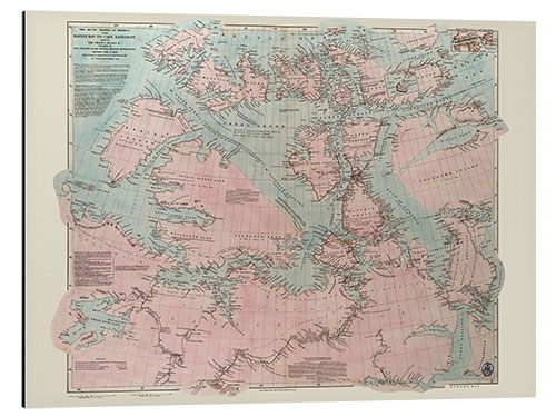 Cuadro de aluminio The Arctic shores of Northamerica, British explorations 1818-1859