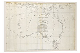 Foam board print Map of Australia, 1914