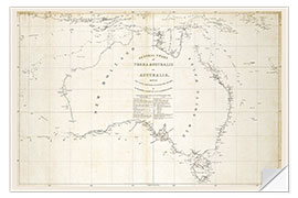 Muursticker Map of Australia, 1914