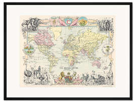 Gerahmter Kunstdruck Karte des Britischen Empire, Castle Line Atlas of South Africa, 1895