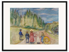 Gerahmter Kunstdruck Der Märchenwald, 1902 - Edvard Munch