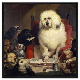 Gerahmter Kunstdruck Gerichtsverhandlung, oder das Gesetz festsetzen, ca. 1840