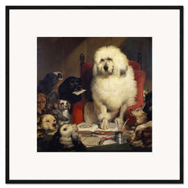 Gerahmter Kunstdruck Gerichtsverhandlung, oder das Gesetz festsetzen, ca. 1840