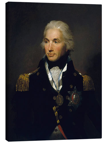 Canvas print Portrait of Vice Admiral Horatio Nelson, Lemuel Abbott