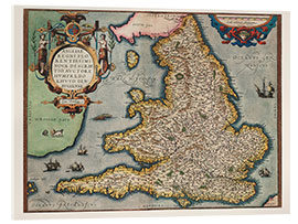 Akryylilasitaulu Ancient map of the Kingdom of England, 1573