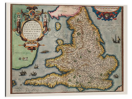 Cuadro de aluminio Ancient map of the Kingdom of England, 1573