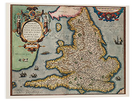 Bilde på skumplate Ancient map of the Kingdom of England, 1573