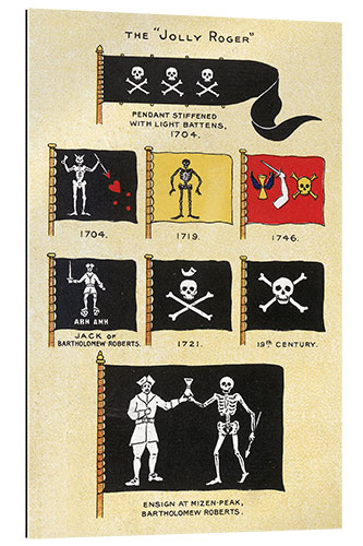 Gallery Print Auswahl von Piratenflaggen aus dem 18. Jh., Basil Lubbock, 1922