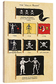 Wood print Selection of 18th century pirate flags, Basil Lubbock, 1922