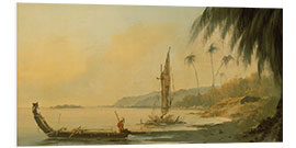 Foam board print Point Venus, Island of Otaheite, Tahiti, 1775