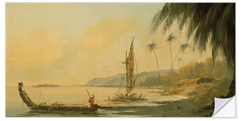 Sticker mural Point Venus, Island of Otaheite, Tahiti, 1775