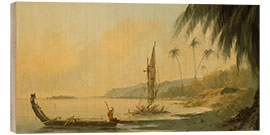 Holzbild Punkt Venus, Insel Otaheite, Tahiti, 1775