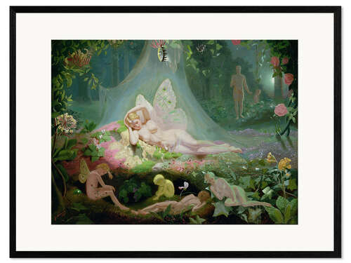 Impression artistique encadrée There Sleeps Titania, 1872