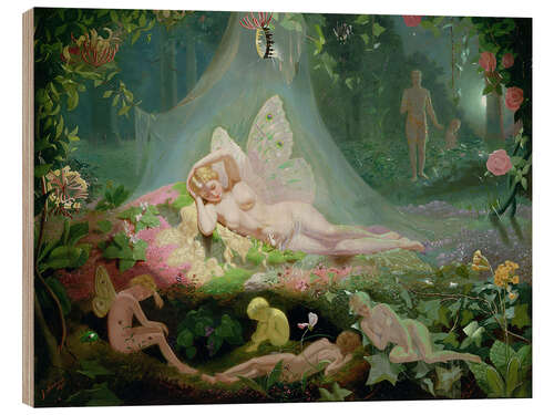 Holzbild Dort schläft Titania, 1872