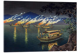Acrylglas print Fishing for Cormorants at Nagaragawa, 1940