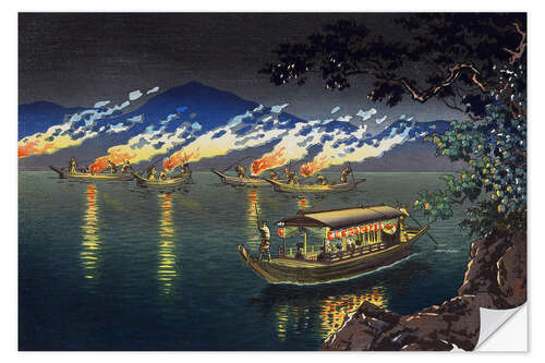 Naklejka na ścianę Fishing for Cormorants at Nagaragawa, 1940