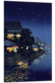 Foam board print Ryuhashi at Night, Yanagibashi, 1934