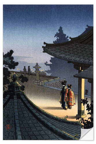 Sisustustarra Evening at Miidera Temple, Otsu, 1936