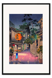 Gerahmter Kunstdruck Abend in Ushigome, 1939