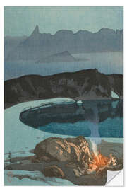 Selvklæbende plakat Camping at Washibadake, 1926