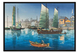 Gerahmter Kunstdruck Der Hafen von Akashi
