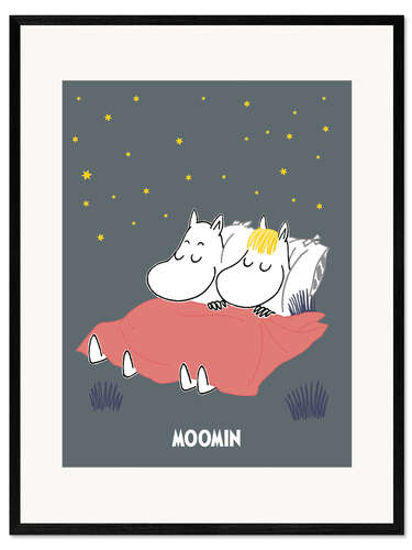 Impression artistique encadrée Sweet dreams with Moomintroll and Snorkmaiden