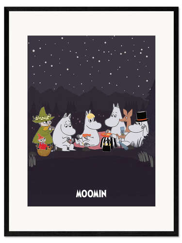 Impression artistique encadrée Moomin's picnic under the stars