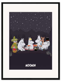 Impression artistique encadrée Moomin's picnic under the stars