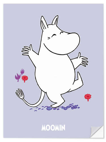 Wandsticker Happy Moomintroll