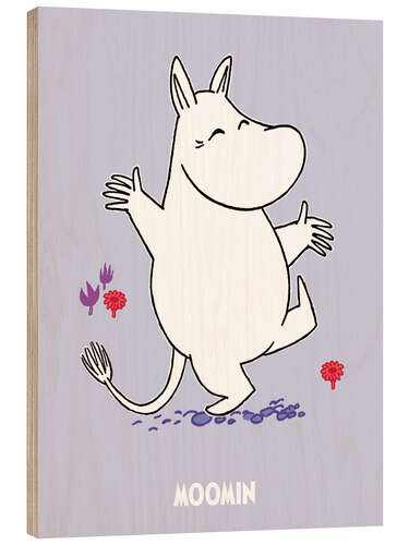 Tableau en bois Happy Moomintroll