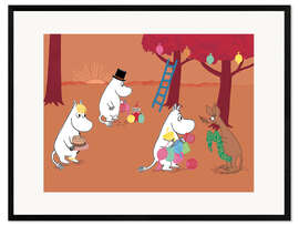 Framed art print The Moomins preparing the party