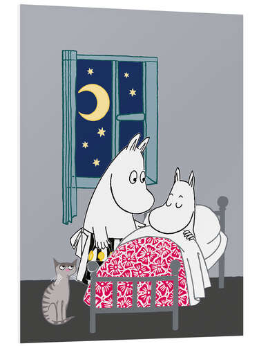 Foam board print Sleep well, Moomintroll