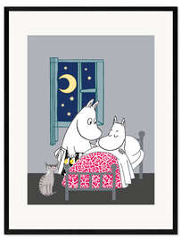 Kehystetty taidepainatus Sleep well, Moomintroll