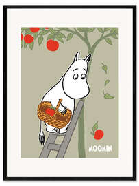 Plakat artystyczny premium w ramie Moomintroll picks apples