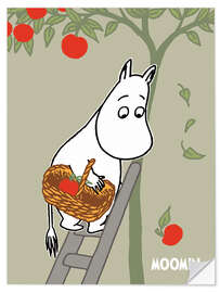 Vinilo para la pared Moomintroll picks apples